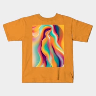 People in Colors - fluid abstract silhouette Kids T-Shirt